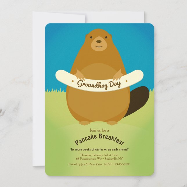 Groundhog Day-inbjudan Inbjudningar (Framsida)