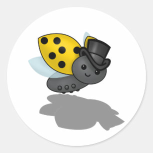 Groundhog Day Ladybug Runt Klistermärke