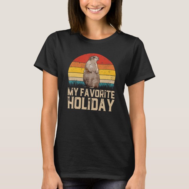Groundhog Day My Favorite Helgdag Women Manar Kids T Shirt (Framsida)