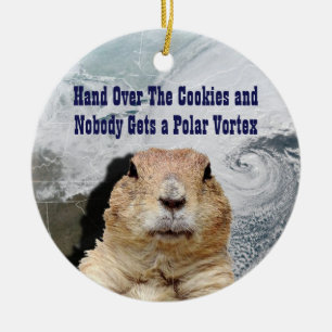 Groundhog Day Polar Vortex Julgransprydnad Keramik