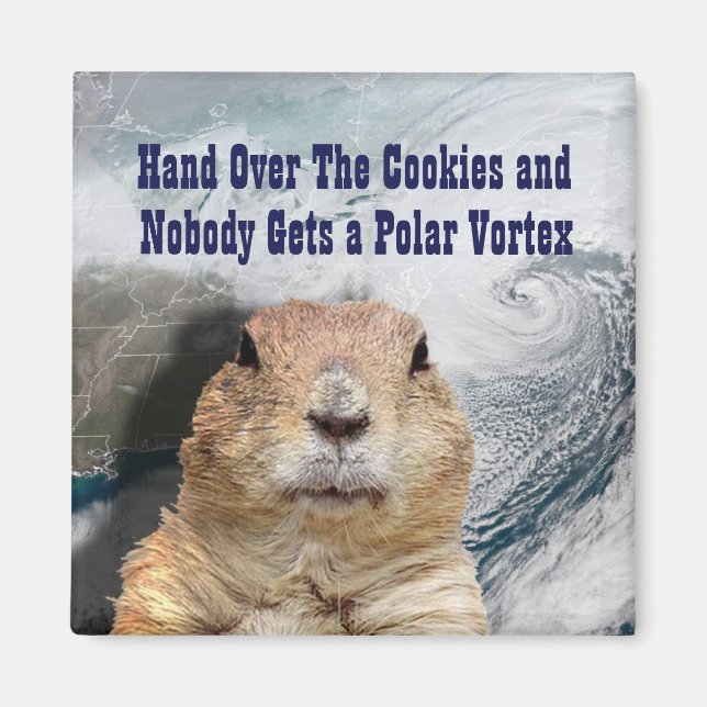 Groundhog Day Polar Vortex Magnet (Framsidan)