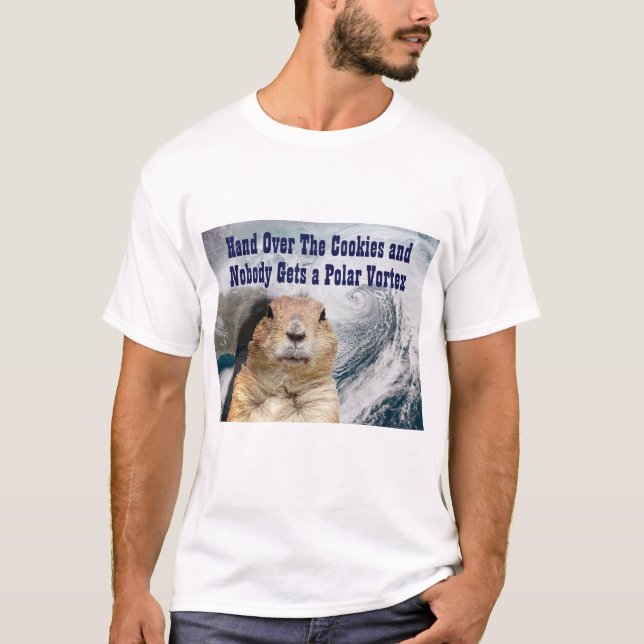Groundhog Day Polar Vortex T Shirt (Framsida)