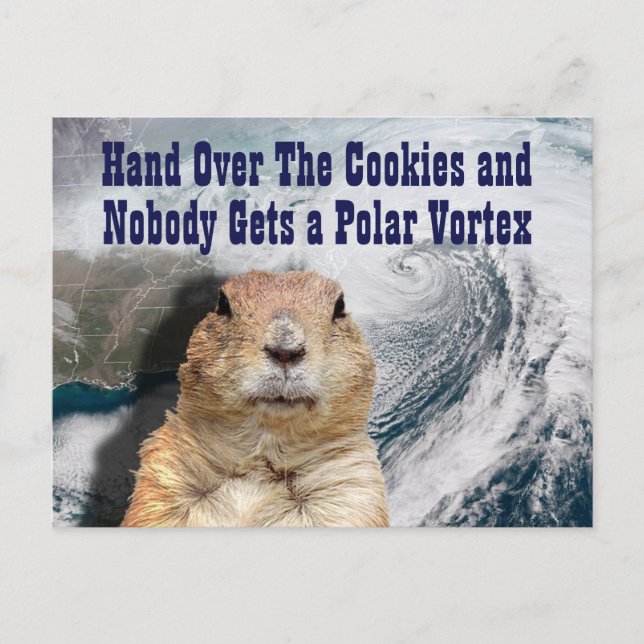 Groundhog Day Polar Vortex Vykort (Framsida)