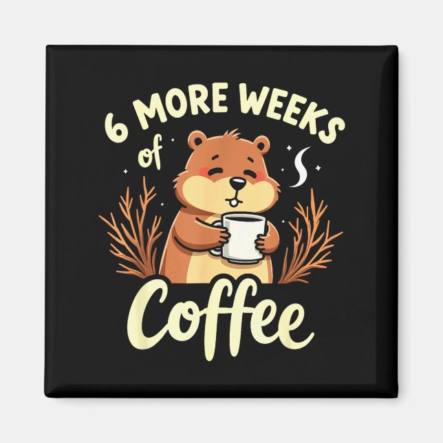 Groundhog Day Rolig Vår Prognos Väder Förhandsvisn Magnet (Framsidan)