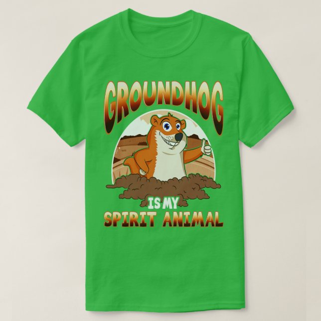 Groundhog Day Spirit Animal T Shirt (Design framsida)