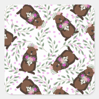 Groundhog Day Stickers Fyrkantigt Klistermärke