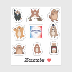 Groundhog Day Stickers Klistermärken