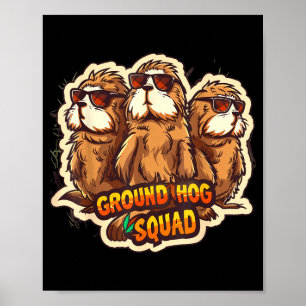 Groundhog Day-styrkan Rollig vår februari Punxsuta Poster