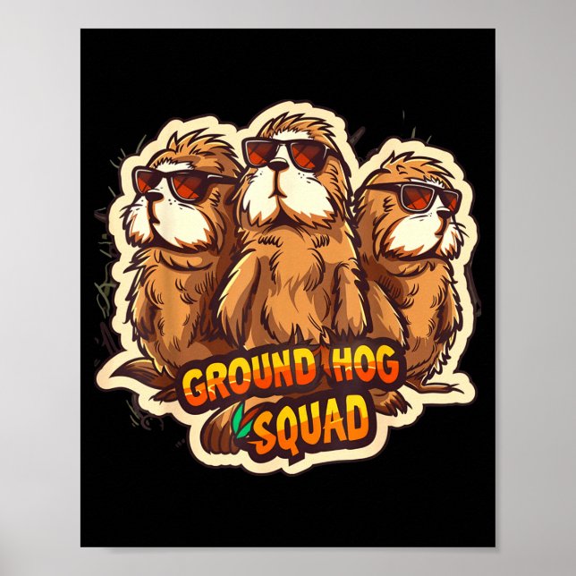 Groundhog Day-styrkan Rollig vår februari Punxsuta Poster (Framsidan)