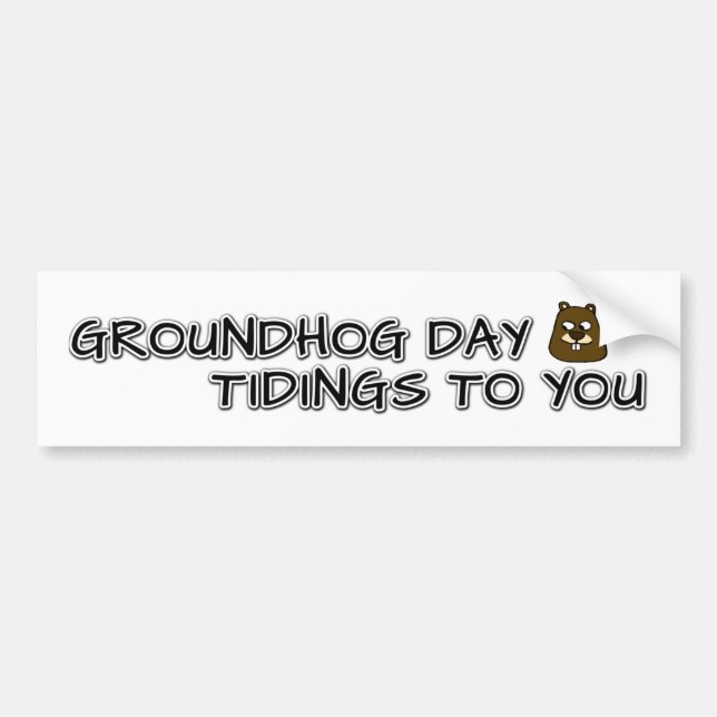 Groundhog Day-tidningar till dig! Bildekal (Framsidan)