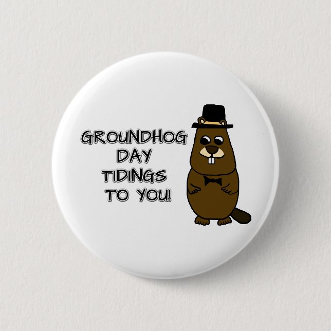 Groundhog Day-tidningar till dig! Knapp (Framsida)