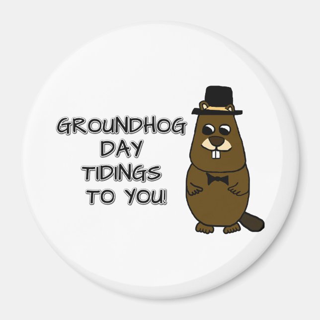 Groundhog Day-tidningar till dig! Magnet (Framsidan)