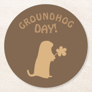 Groundhog Day Underlägg Papper Rund