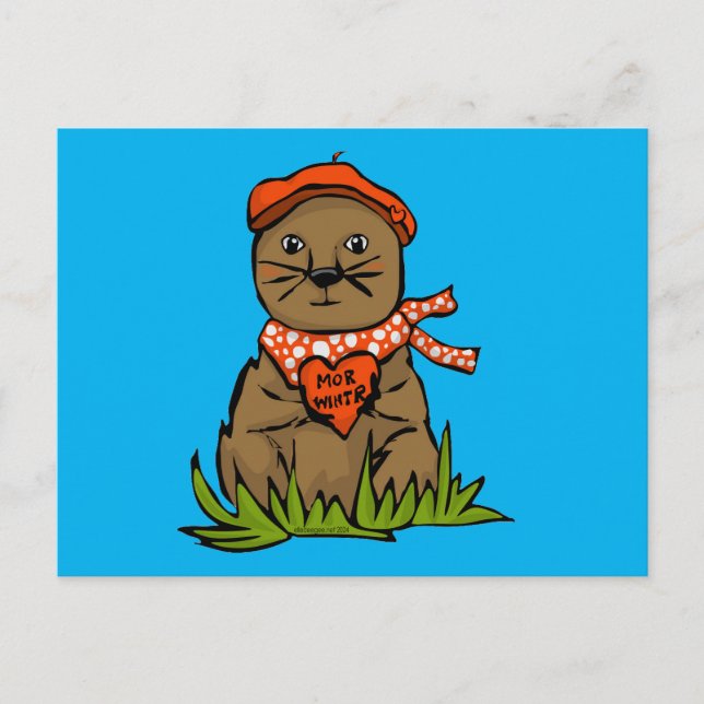 Groundhog Day Valentine Vykort (Framsida)