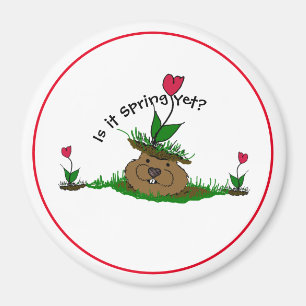 Groundhog Day Vår Magnet