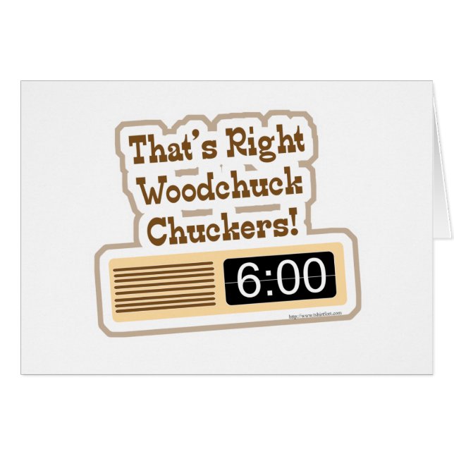 Groundhog film hälsningskort (Framsidan Horizontal)