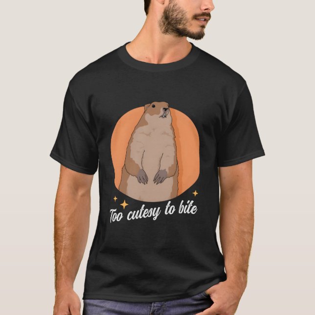 Groundhog for Cutesy Wood-Shock Groundhogs T Shirt (Framsida)