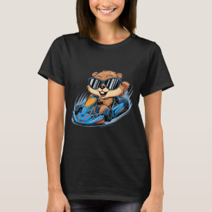 Groundhog Go-kart Racing Glad Groundhog Day Pojkar T Shirt