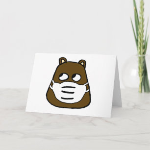 Groundhog i Ansikte Mask Kort