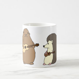 Groundhog, igelkott och Ukulelesmugg Kaffemugg