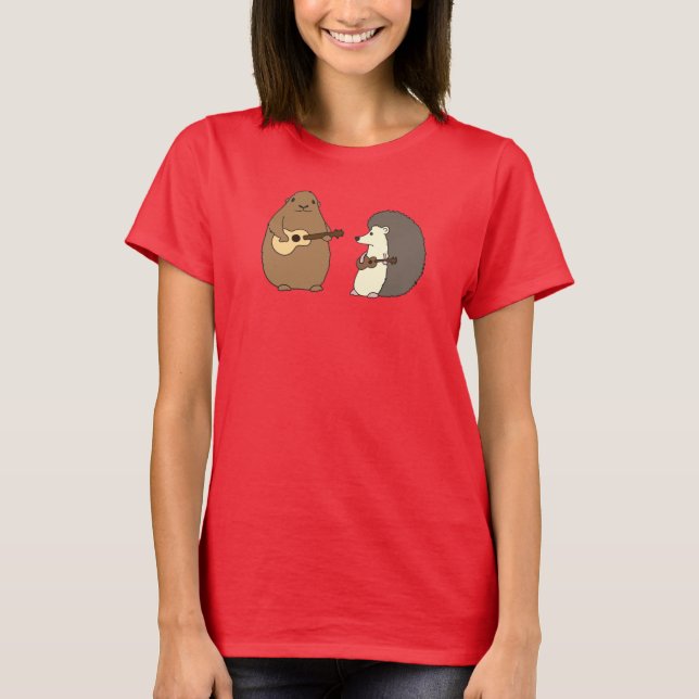 Groundhog igelkott, Ukulelesutslagsplats T-shirt (Framsida)