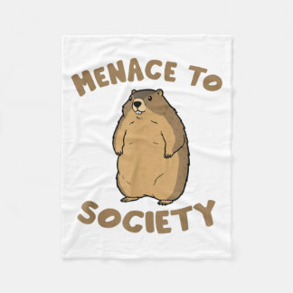 Groundhog Lover Wildlife Animal Groundhog Menace T Fleecefilt