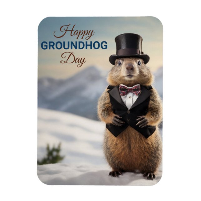 Groundhog Magnet (Vertikal)