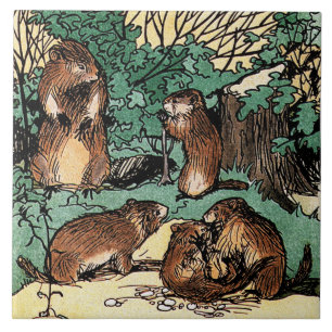 Groundhog - Marmot Family Kakelplatta