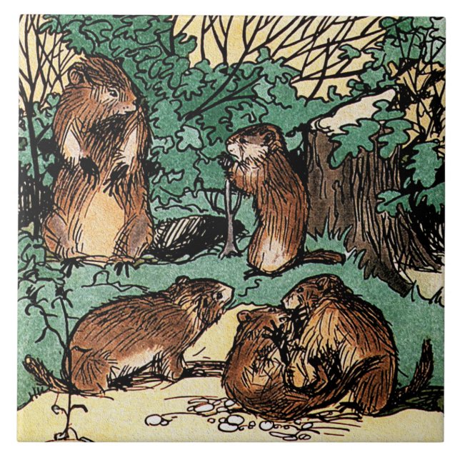Groundhog - Marmot Family Kakelplatta (Framsidan)