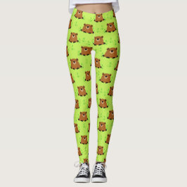 Groundhog Mönster Leggings