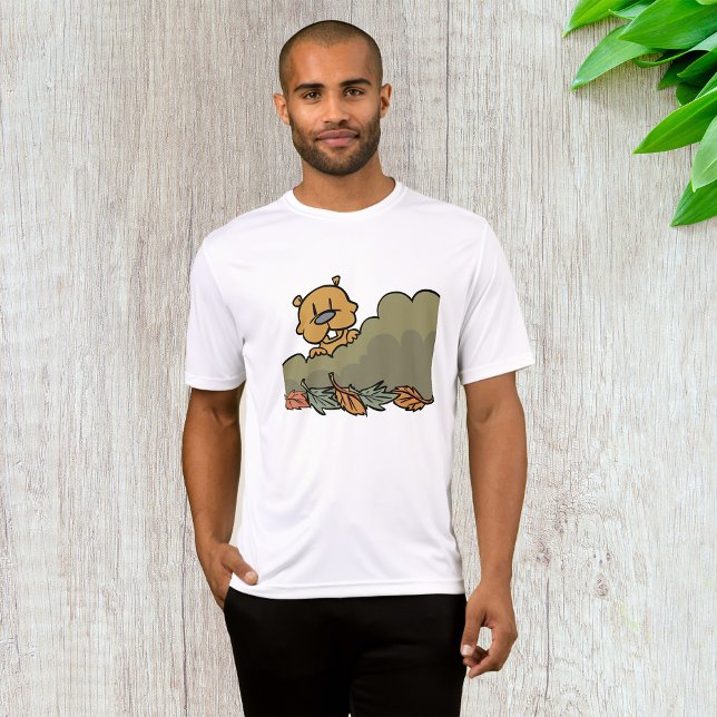 Groundhog Peeking through Autumn Busks T Shirt (Skapare uppladdad)