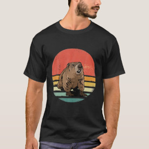 Groundhog Retro - dag för den berömda Woodchuck T Shirt