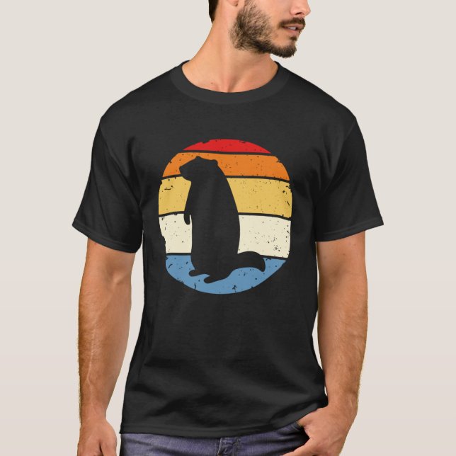 Groundhog Retro Funny Woodchuck Groundhog Day T Shirt (Framsida)