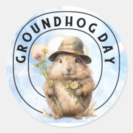 Groundhog Runt Klistermärke