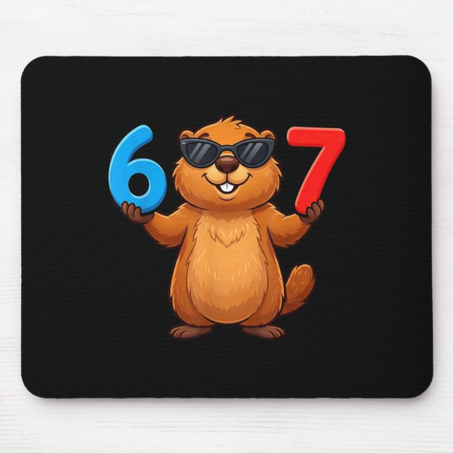 Groundhog Six Seven Drip 67 Meme Rolig 6-7 Groundh Musmatta (Framsidan)