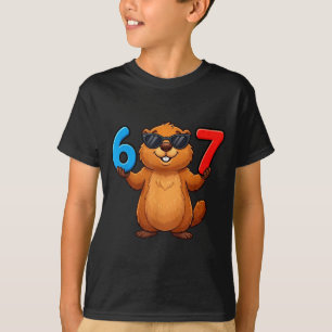 Groundhog Six Seven Drip 67 Meme Rolig 6-7 Groundh T Shirt