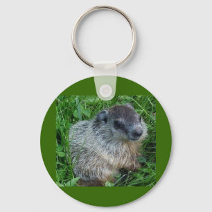 Groundhog/skogsmurmeldjur Keychain Nyckelring