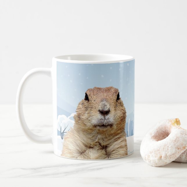 Groundhog Snö-dagen Kaffemugg (Med munk)