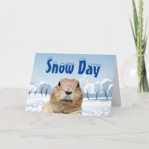 Groundhog Snö-dagen Kort