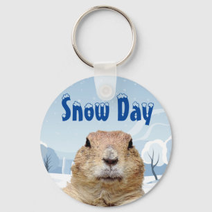 Groundhog Snö-dagen Nyckelring