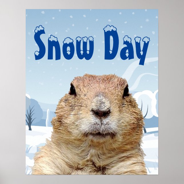 Groundhog Snö-dagen Poster (Framsidan)