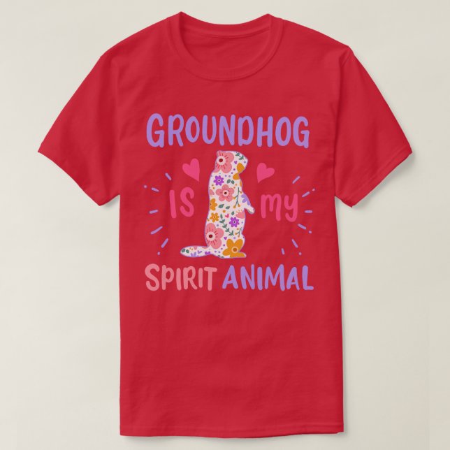 Groundhog Spirit Animal 1 T Shirt (Design framsida)