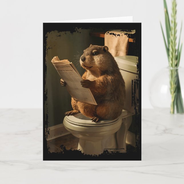 Groundhog Toilet  Kort (Framsida)