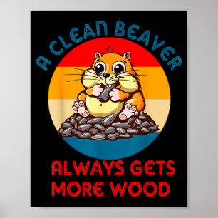 Groundhog vuxen skämt En ren bäver får alltid Mo Poster