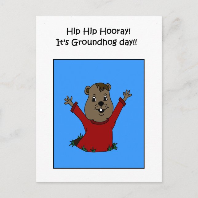 Groundhog-vykort Vykort (Framsida)