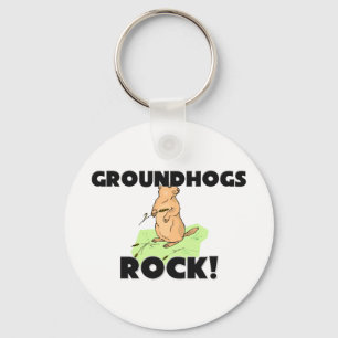 Groundhogs sten nyckelring
