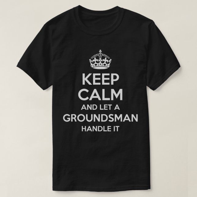 GROUNDSMAN Gift Funny Job Title Profession Birthda T Shirt (Design framsida)