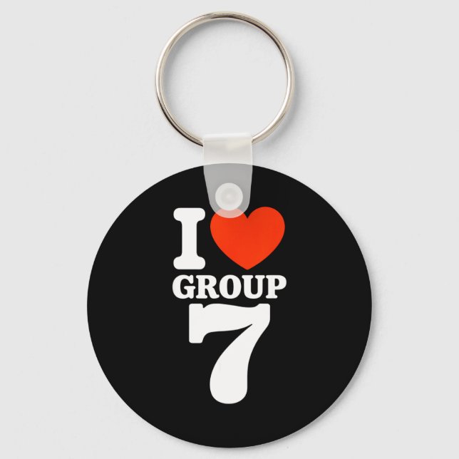 Group 7 Viral Trend I Love Group 7 Sarcastic G7 Me Nyckelring (Framsida)