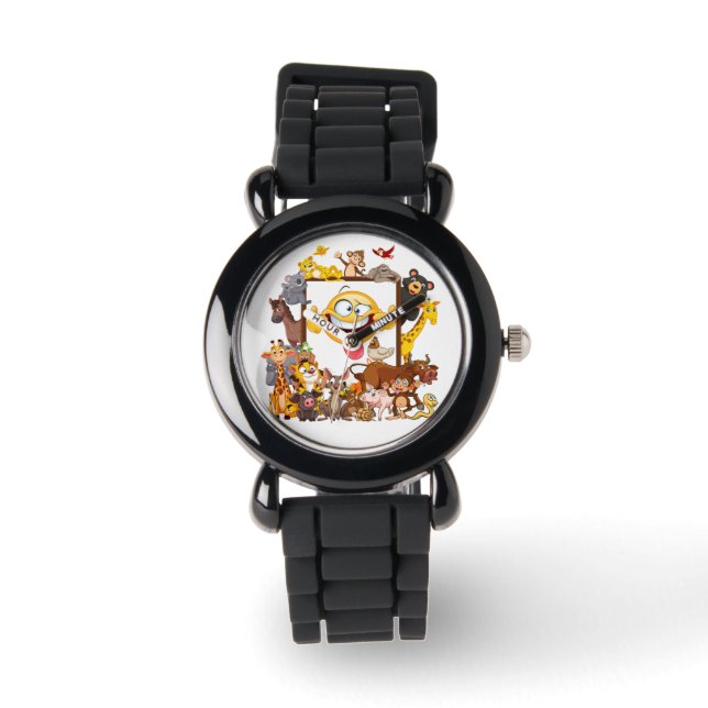 Group Cartoon Animals fun Armbandsur (Framsida)