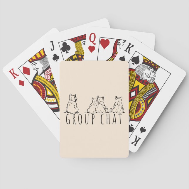 Group Chat Cute Bears Casinokort (Baksidan)